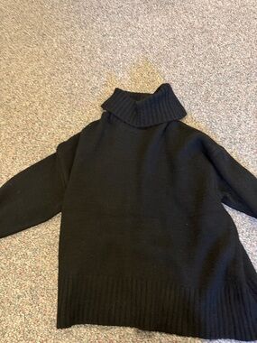 SO Black Turtleneck Knit Sweater